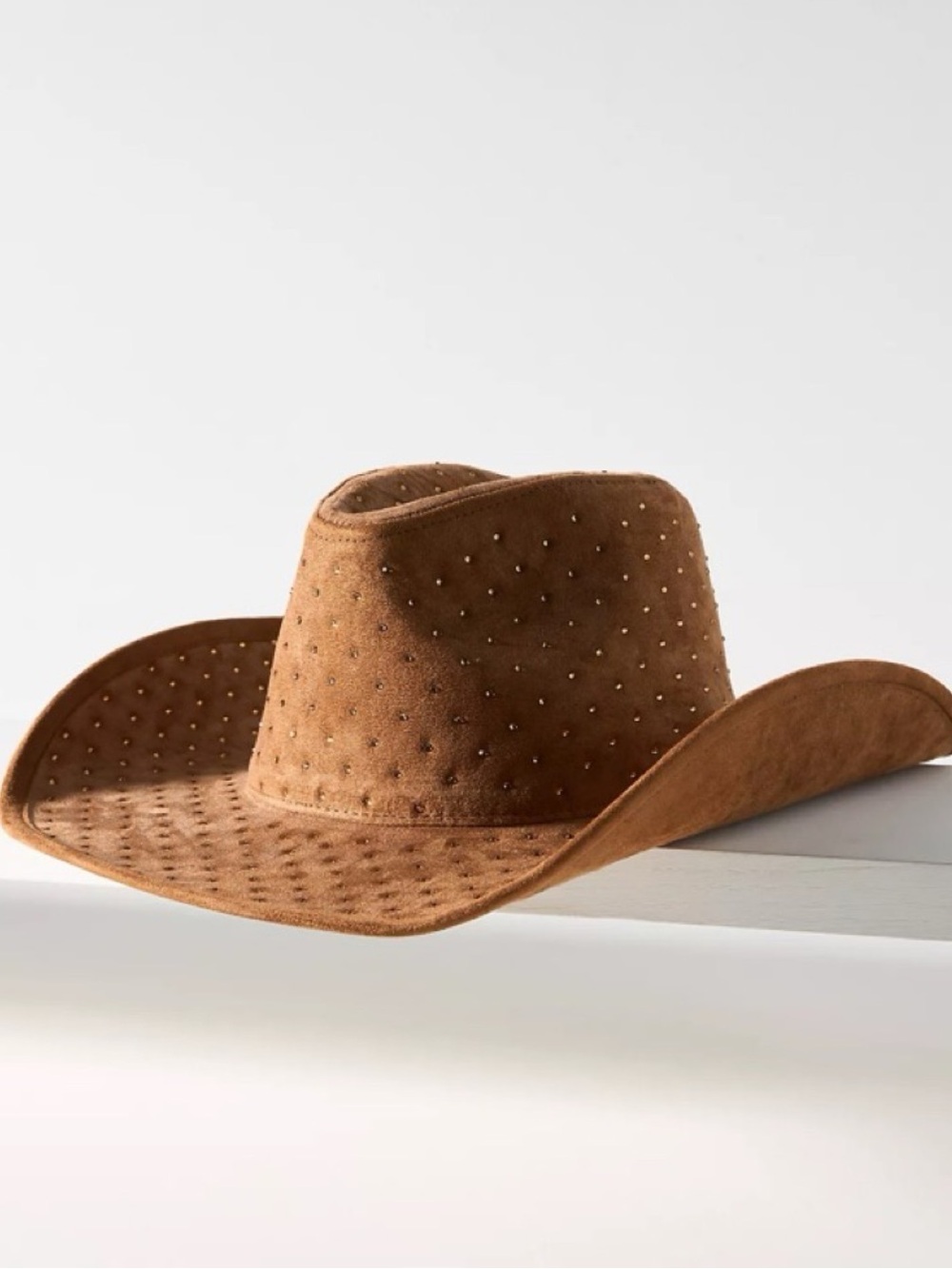 Anthropologie Sparkle Suede Rancher Hat
